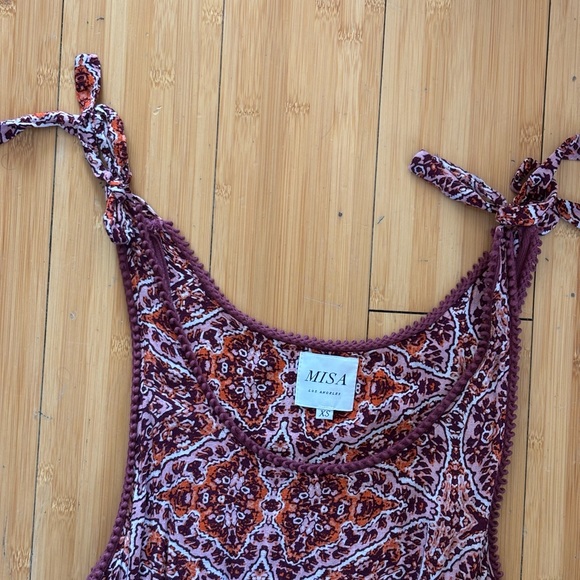 Misa Los Angeles Vibrant Red and Purple Dress - Picture 7 of 7